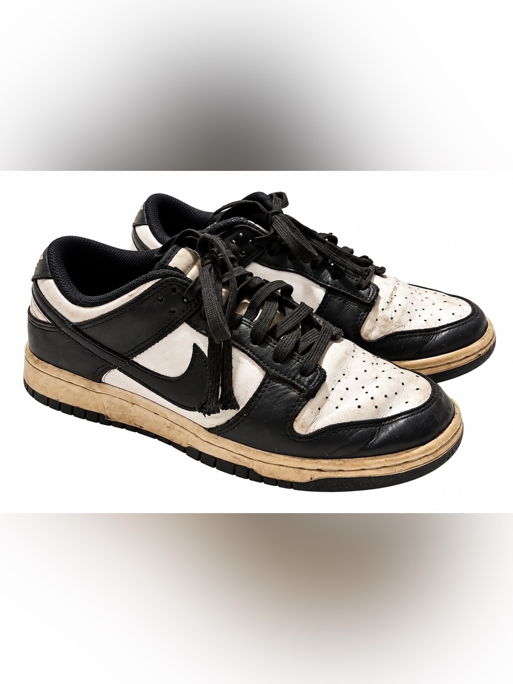 Used Nike Dunk Low Black White Low-Top Sneakers 7.5